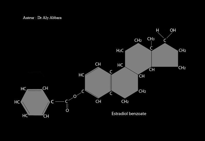 Benzoate d'estradiol (benzoate d'œstradiol) - dérivé du noyau d'estrane