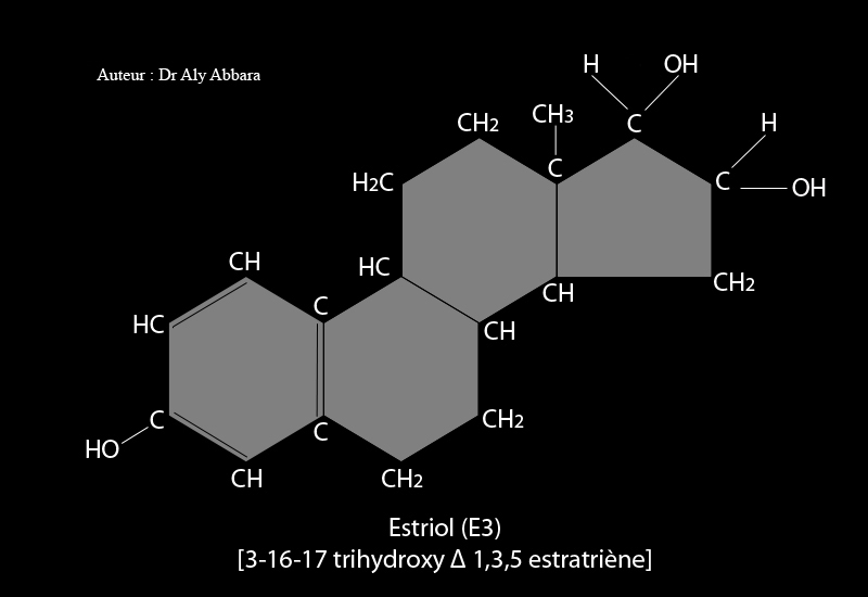Estriol (œstriol) - dérivé du noyau d'estrane